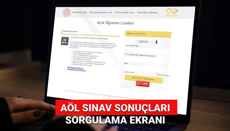 AÖL Sınav Sonuçları Açıklandı! Sorgulama Ekranı Burada