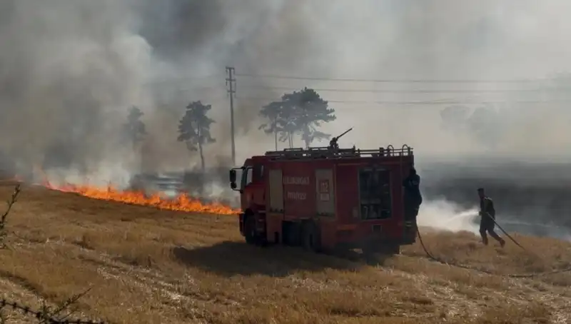 Kırklareli'nde Anız Yangını Büyürken Vatandaşlar Tedbirli Olmalı