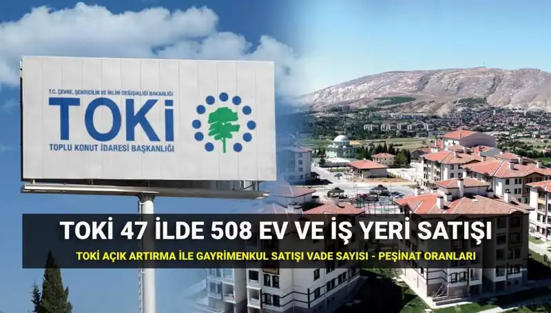 TOKİ 508 Ev ve İş Yeri Satışı: Detaylar ve Açık Artırma Tarihleri
